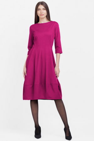 Rochie lalea din jerseu de vascoza, fucsia [1]