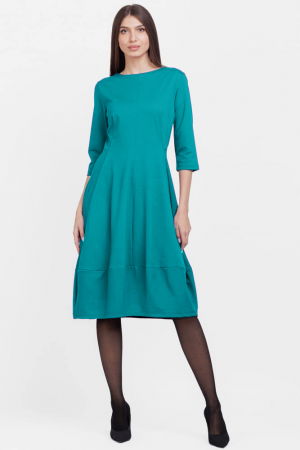 Rochie lalea din jerseu de vascoza, turcoaz intens [1]