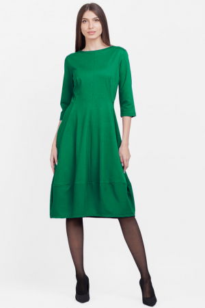 Rochie lalea din jerseu de vascoza, verde intens [1]