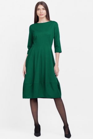 Rochii Elegante & Office - Rochie lalea din jerseu de vascoza, verde