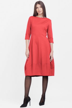 Rochii Elegante & Office - Rochie lalea din jerseu punto milano, corai pastel