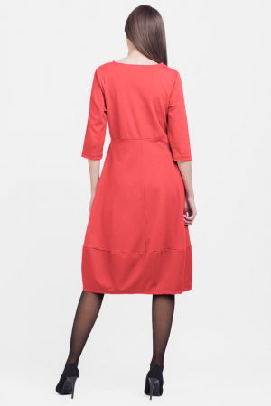 Rochie lalea din jerseu punto milano, corai pastel [2]