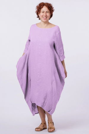 Rochii din In - Rochie lalea in colturi, din in lila