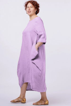 Rochie lalea in colturi, din in lila [1]