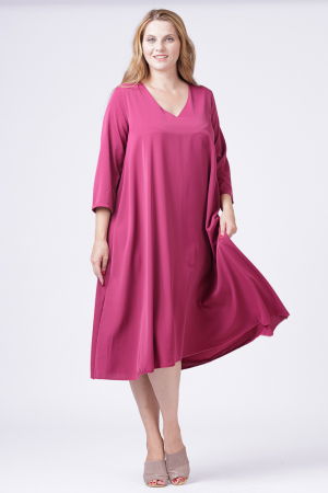 Rochie A-line mov- zmeura cu maneca lunga [1]