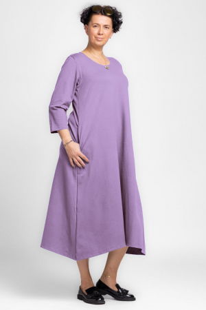 Rochii din Jerseu - Rochie lunga A-line din jerseu punto milano, lila