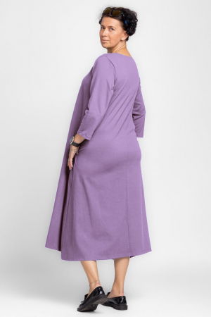 Rochie lunga A-line din jerseu punto milano, lila [2]