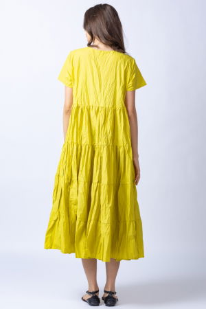 Rochie lunga galbena cu patru volane [4]