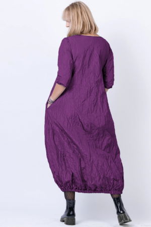 Rochie lunga gogosar din vascoza sifonata, mov [2]