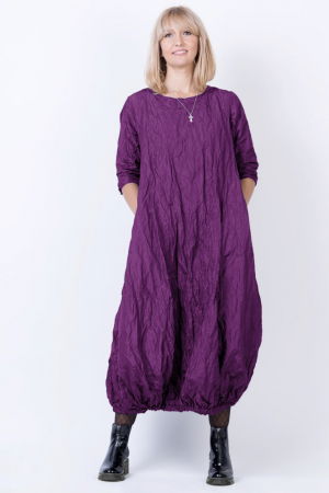 Rochie lunga gogosar din vascoza sifonata, mov [1]