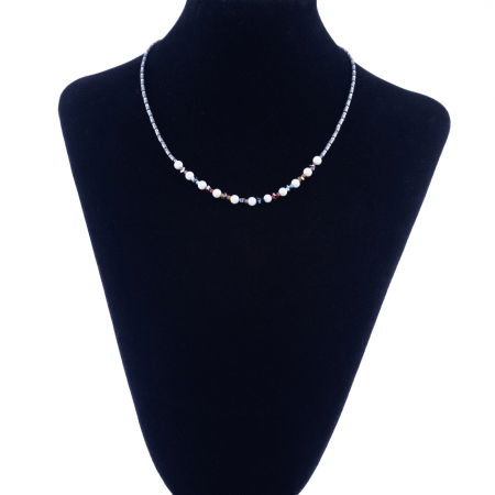 Rochie maro eleganta cu tulle fin și sclipire discreta, A-line [2]