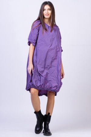 Rochie midi gogosar din tafta cu memorie, mov [2]