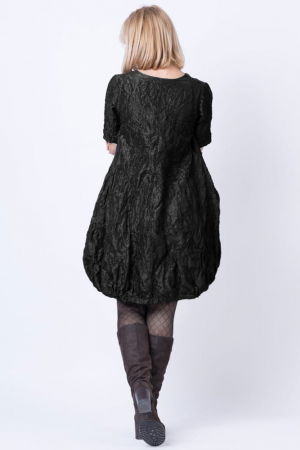 Rochie midi gogosar din tafta cu memorie neagra [1]