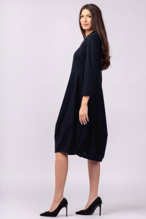 Rochie lalea bleumarin inchis, din bumbac [1]