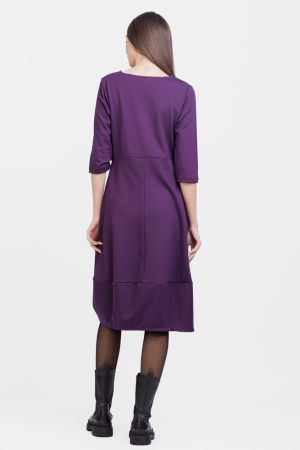 Rochie lalea din jerseu punto milano, mov inchis [1]