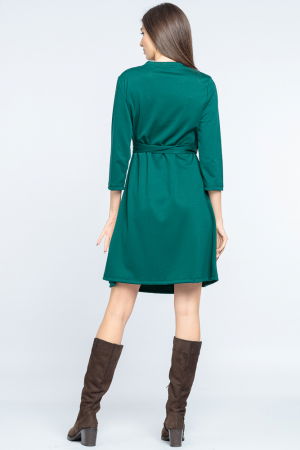 Rochie petrecuta din jerseu, cu talie reglabila, verde [1]
