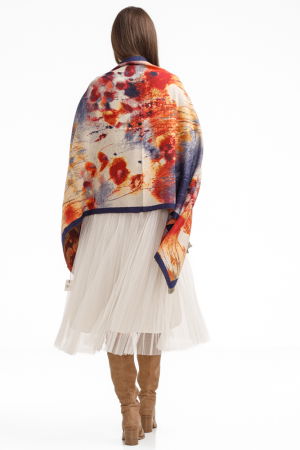 Rochie suprapusa din tulle  cu puloveras despicat la spate, bej ivoire [4]