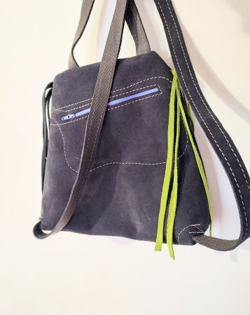 Rucsac din piele naturala ,negru cu olive ,și pisicuțe [3]