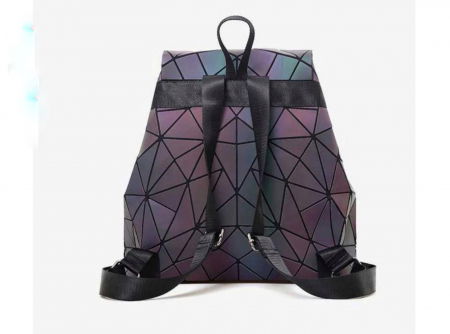 Rucsac reflectorizant 3D cu elemente geometrice triunghiulare, mov [4]