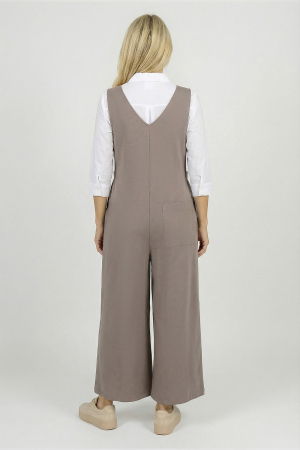 Salopeta casual-chic cu croi lejer, fango [2]