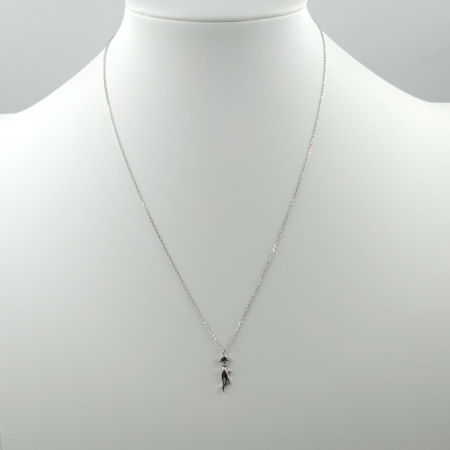 Set colier cu lant din argint 925 si pandant pisicuta cu mustati [1]