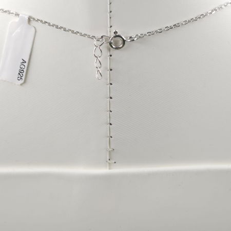 Set colier cu lant din argint 925 si pandant doua inimi si perla fina [5]