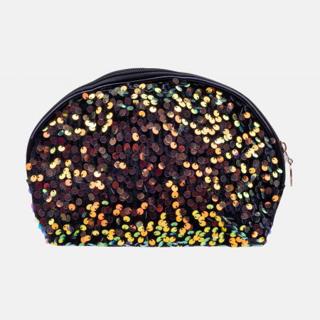 Set doua portfarduri, material textil negru cu paiete si material plastic transparent cu pisicuta [1]