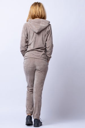 Trening dama doua piese din catifea de bumbac cappuccino [2]