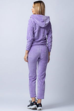 Trening dama doua piese din catifea de bumbac lila [3]