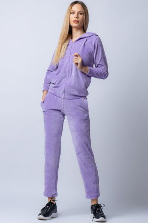 Trening dama doua piese din catifea de bumbac lila [1]