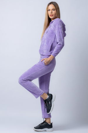 Trening dama doua piese din catifea de bumbac lila [2]