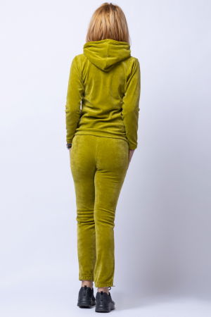 Trening dama doua piese din catifea de bumbac verde deschis [2]