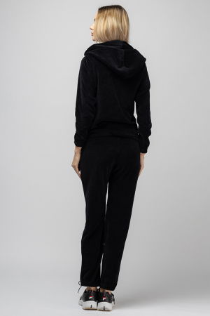 Trening negru dama doua piese din catifea de bumbac [2]