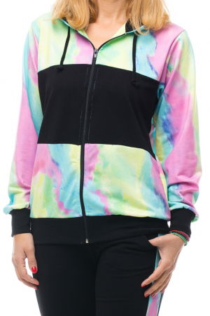 Trening dama bumbac doua piese, imprimeu multicolor [3]