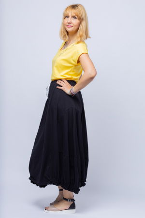 Tricou galben din bumbac "Good Girls" [1]