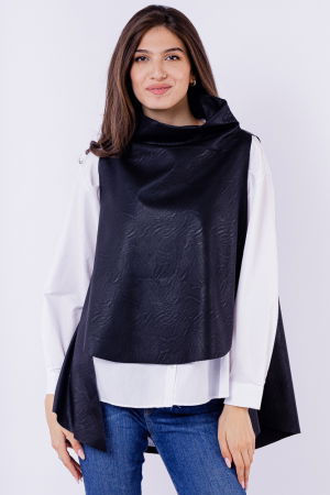 Veste - Vesta asimetrica trendy, din piele ecologica