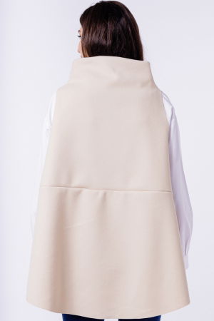Vesta asimetrica trendy, din jerseu punto milano, ivoire [2]
