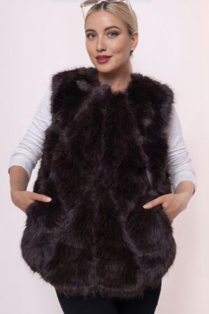 Geci & Jachete & Blazere - Vesta din blanita ecologica neagra, super pufoasa