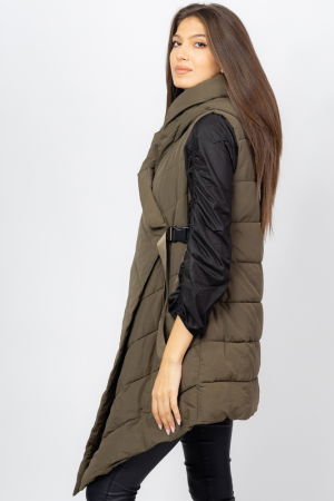 Vesta in colturi matlasata, petrecuta, kaki [2]