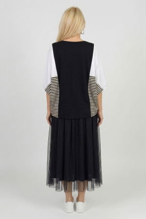 Bluza oversize cu design asimetric, bumbac [3]