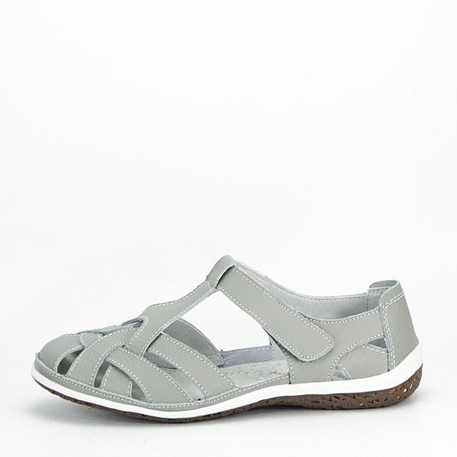 Balerini gri din piele naturala 5101 M5 confort [1]