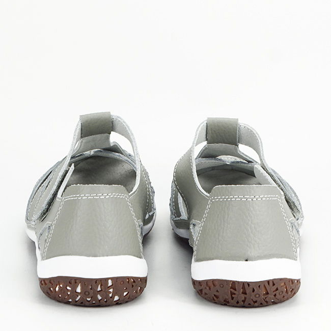 Balerini gri din piele naturala 5101 M5 confort [7]