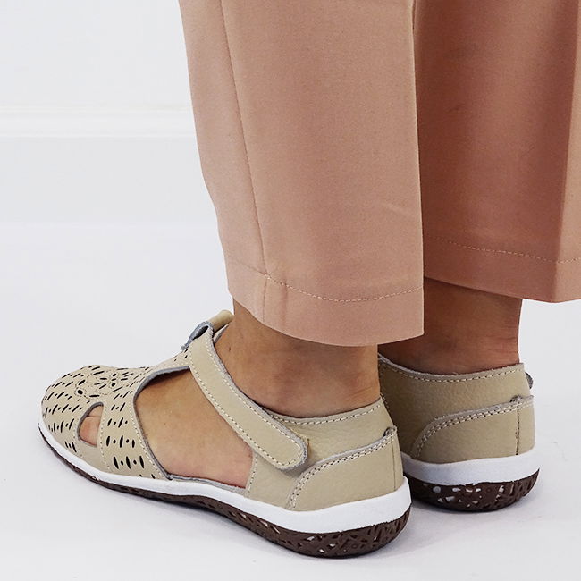 Balerini bej din piele naturala 5121 M5 [5]