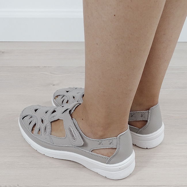 Balerini gri din piele naturala 6839 M12 [4]