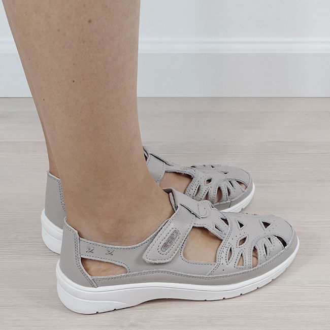 Balerini gri din piele naturala 6839 M12 [6]