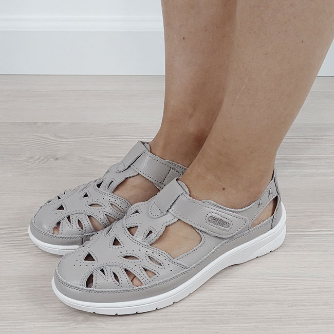 Balerini gri din piele naturala 6839 M12 [2]