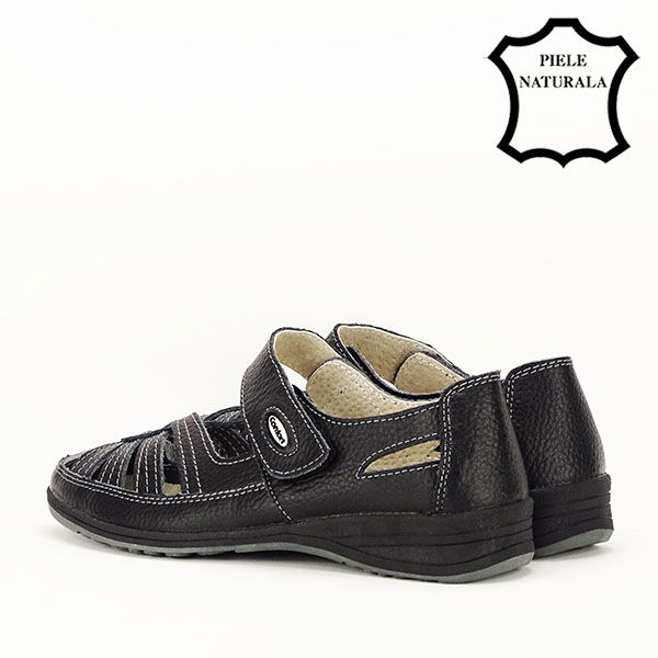 Balerini negre din piele naturala Dorina [8]