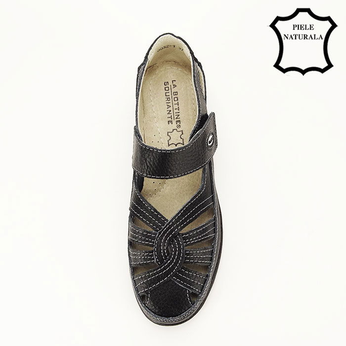 Balerini negre din piele naturala Dorina [4]