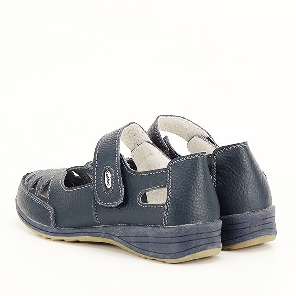 Balerini piele naturala Anisoara bleumarin [4]