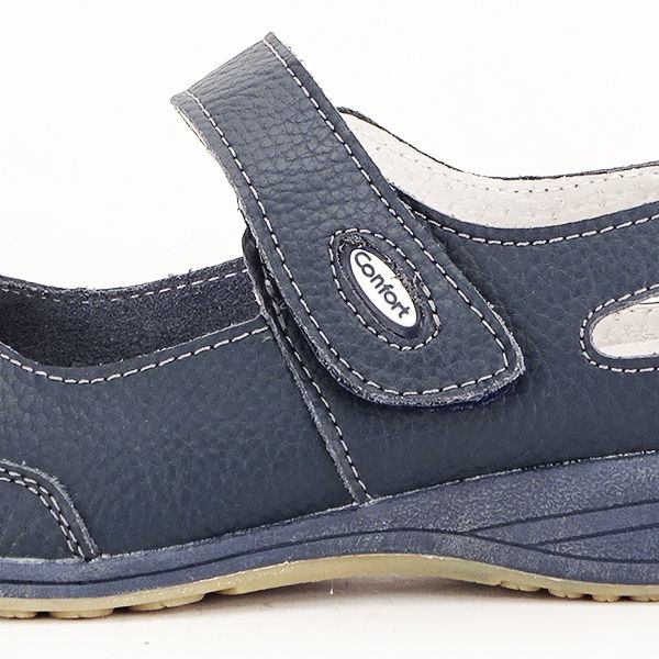 Balerini piele naturala Anisoara bleumarin [9]